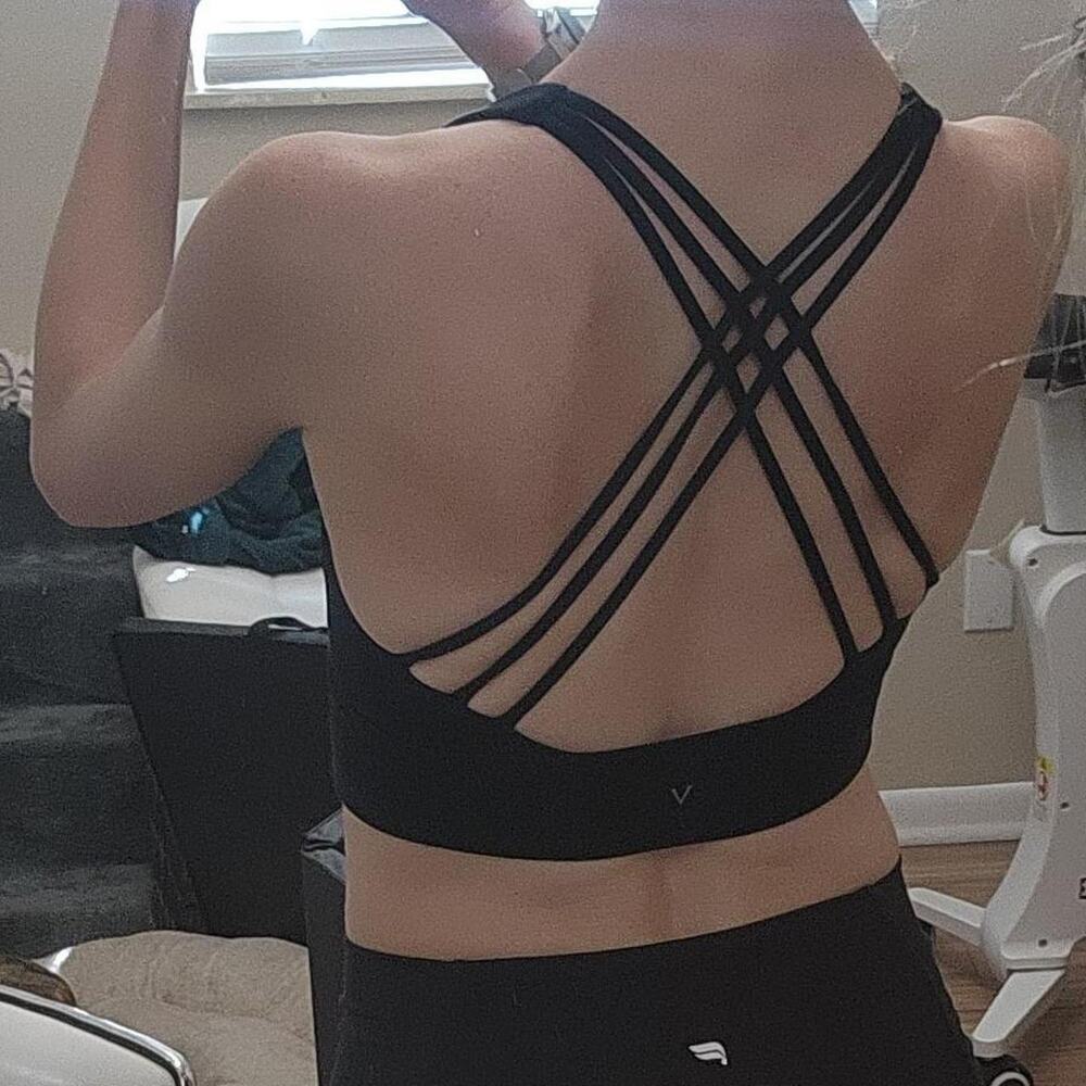 Black Victoria's Secret Strappy Back Sports Bra